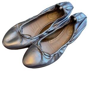 SJP Metallic Purple Leather Ballet Flats Size 40